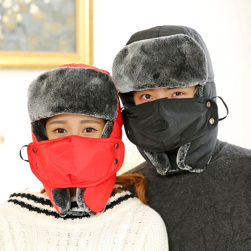 Vinter mandehatte russian hat sport øreklapper/masker bomber lei feng kasketter flaps kasketter til mænd