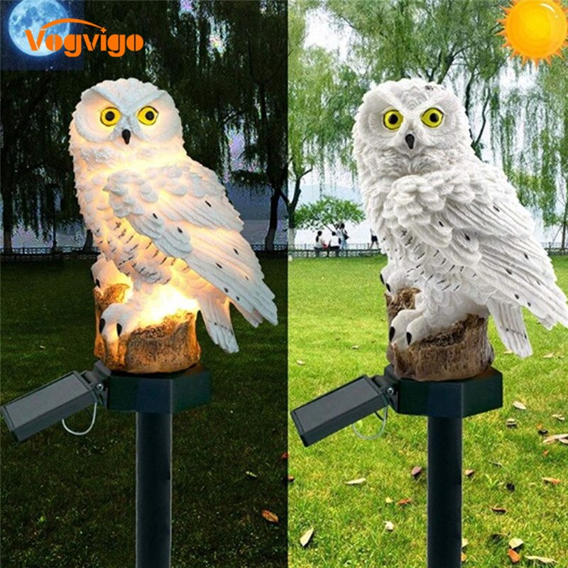 Led Solar Power Outdoor Tuin Waterdichte Uil Stake Lawn Licht Exterieur Night Lights Uil Vorm Zonne-energie Energia Lamp