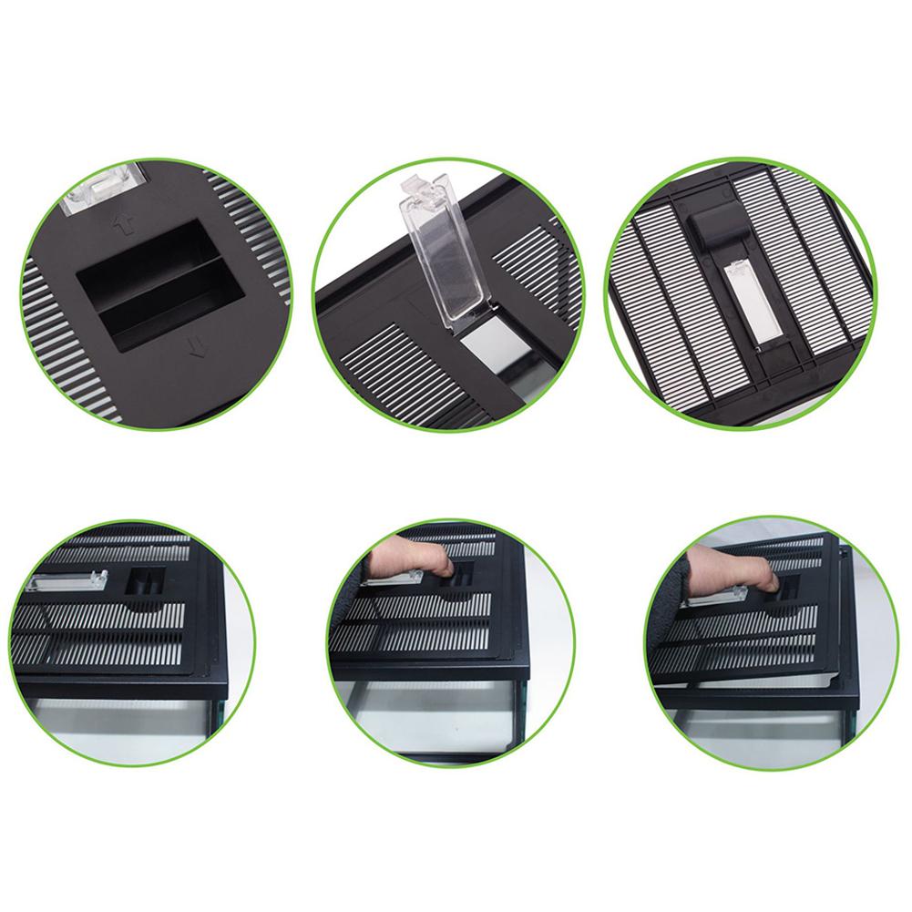 Reptile Glass Terrarium Natural Comfortable Glass Crawling Box Turtle Feeding Box Container