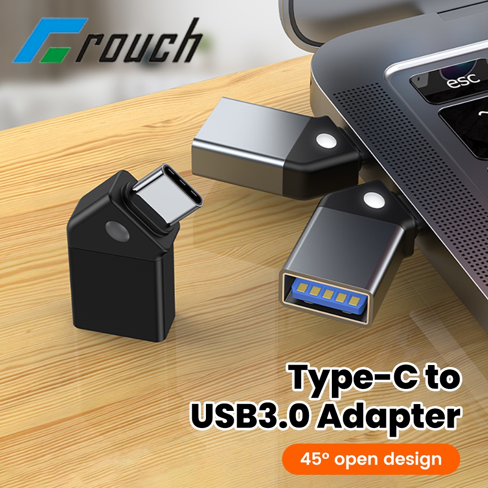 Type C To USB 3.0 Adapter 45 Open Angle USB Female To Type C Male Converter For Phone Laptop Card Reader U Disk Data Transfer
