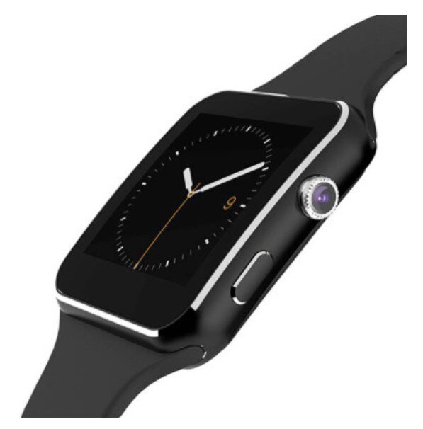X6 gebogen Bildschirm Bluetooth Smartwatch Männer Frauen für Android IOS iPhone Samsung Uhren: Schwarz