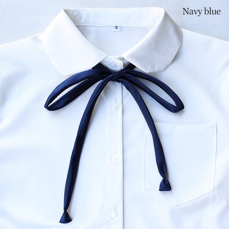 Corbata de lazo para uniformes de niñas, ropa escolar, lazo británico, accesorios para cuello, corbata de mariposa británica: Navy blue