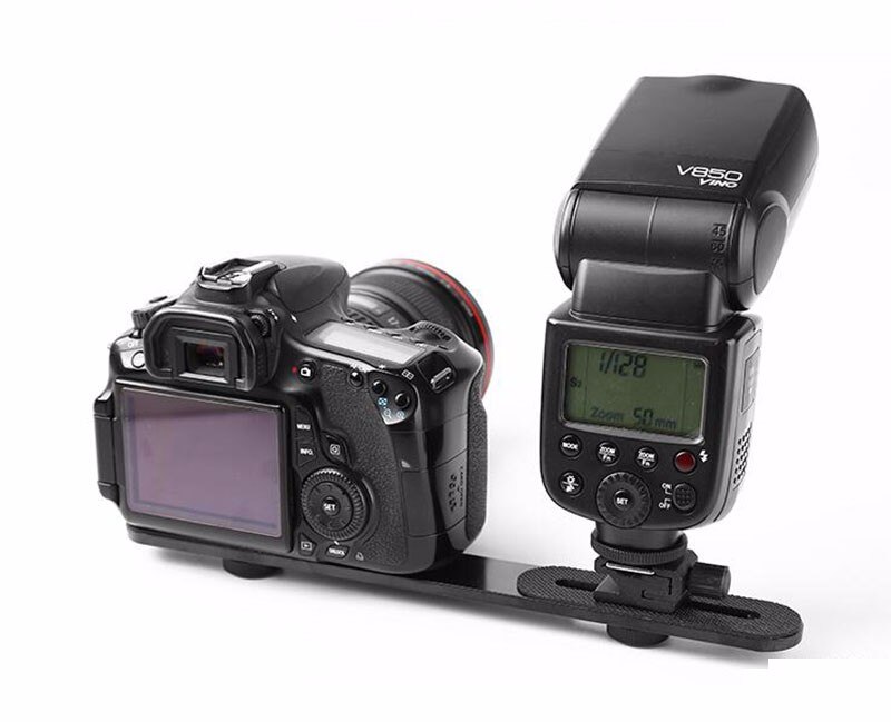 Double Photography Flash Bracket for Speedlite Video Light Hand Grip Camera accessories 1/4 screw socket