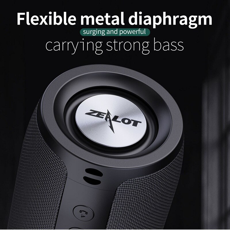 ZEALOT S51 For Bluetooth Wireless Computer Speakers Column Large Music Center Subwoofer Portable Outdoor Powerful Loud Speakers