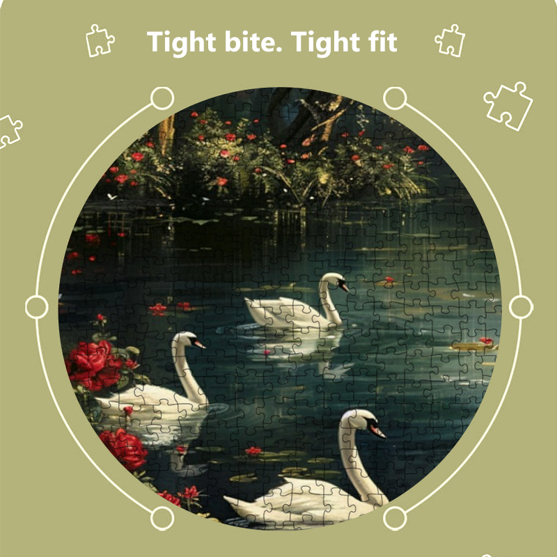 70*50cm 1000pieces Paper Puzzle Cartoon Adult Puzzle Swan Lake Difficulty Jigsaw Puzzles Relaxing Craft Home Wall Decro