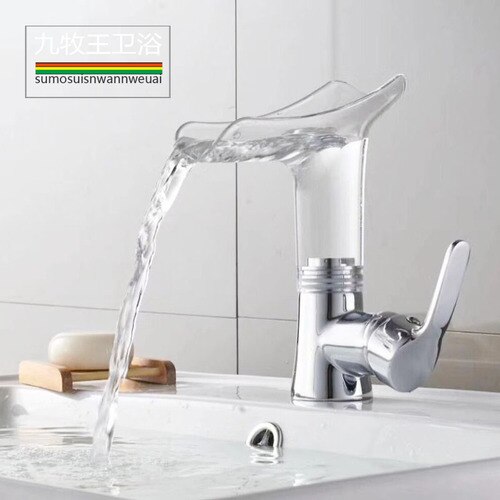 Håndvaskarmaturer vandhaner til vandhåndvaskarmaturhane enkelt håndtag håndvaskarmatur armatur monteret på badeværelset wf: Sølv