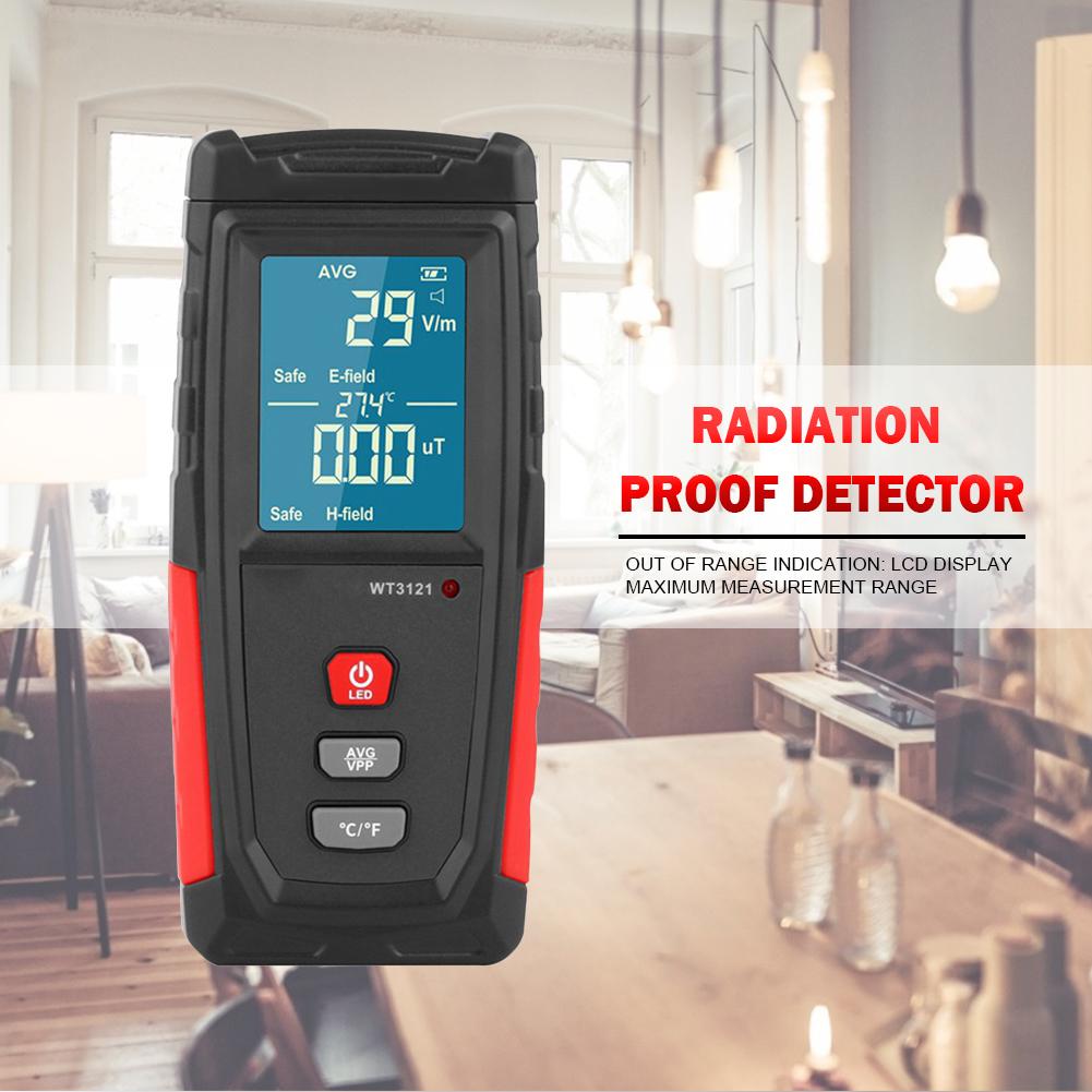 LCD Electromagnetic Field Radiation Tester 1V/M EMF Meter Handheld Counter Dosimeter Test Bandwidth Range 5Hz-3500MHz