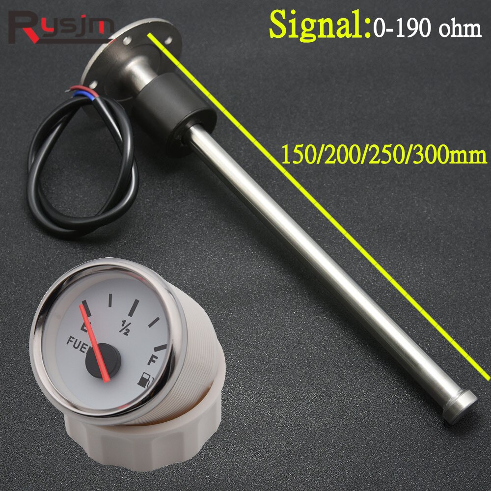 Stainless Steel Fuel Level Gauge Sensors Water level Sensor 300/250/200/150mm for 0-190ohm Marine Boat Fuel Gauges