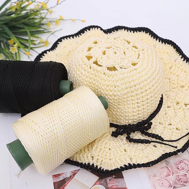 Cordón de algodón de colores de 3mm, cuerda tejida trenzada, hilo hueco, artesanía decorativa, bolso hecho a mano, accesorios para cinturón con cordón
