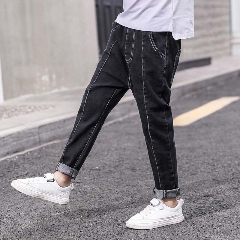 Jeans droits pour garçons de 4 à 11 ans, vêtements tendance, pantalons longs en Denim pour enfants, classiques, décontractés
