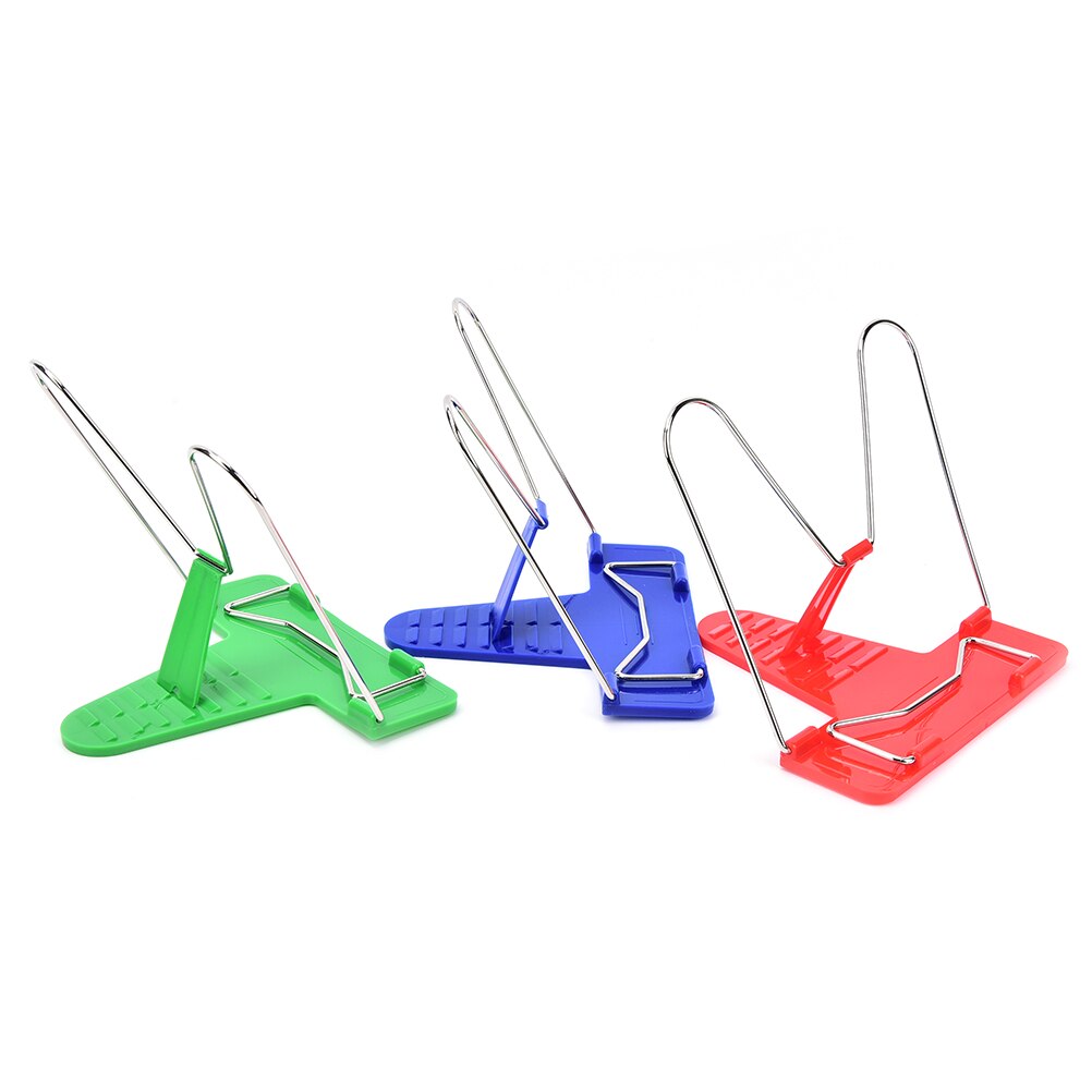 1pcs Foldable Adjustable Bookend Stand Reading Book Stand Document Holder Base Reading Book Shelf Bookend Reading 3 Colors