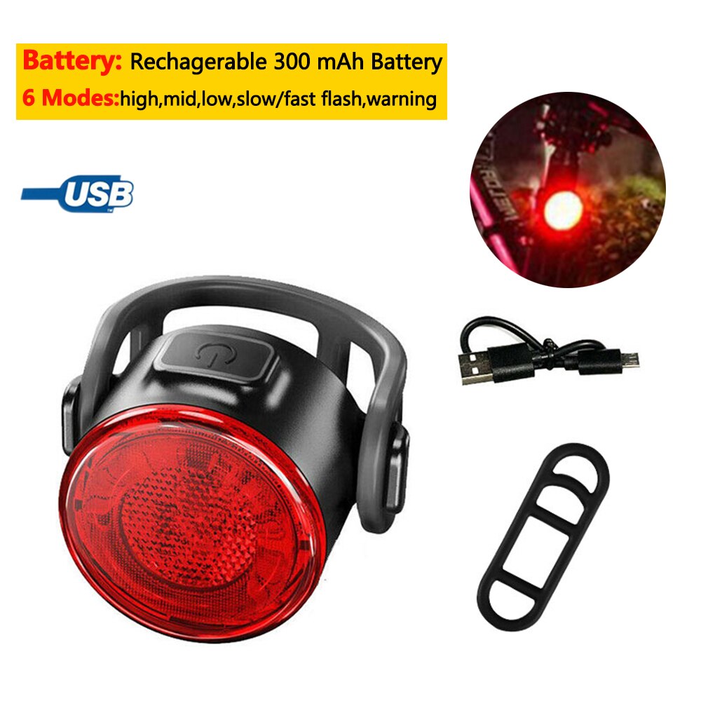 Waterproof Portable Mini Bike Lamp White Front Bicycle Light Red Warning Cycling Taillight MTB Rear Light Safety Night Riding: B Red