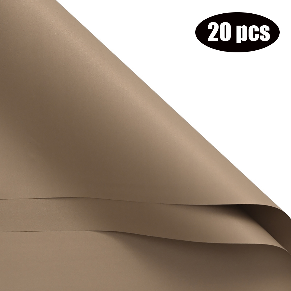 20 piezas de papel para envolver flores, ramo de papel Ouya de Color sólido, paquete Floral de estilo coreano, materiales de floristería DIY: Verde militar