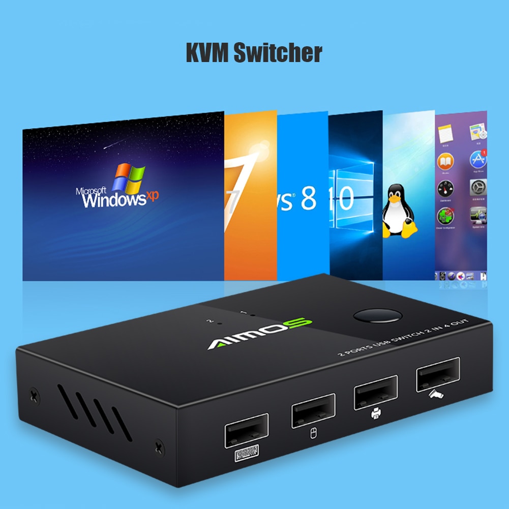 2 in 4 uit usb 2.0 randapparatuur delen schakelaar duurzaam praktisch multifunctioneel klassiek 2 stuks delen 4 usb-apparaten