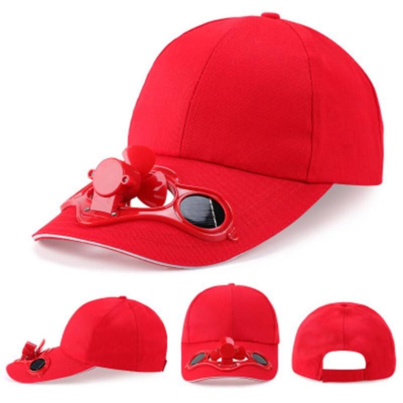 Gorra de béisbol con ventilador de Panel Solar para verano, gorro de béisbol con visera, N4T2