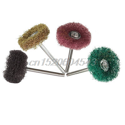 20 pièces polisseuses tampons abrasifs 1 "Scotch Brite roues adaptées pour Dremel ensemble mixte R06 et directe