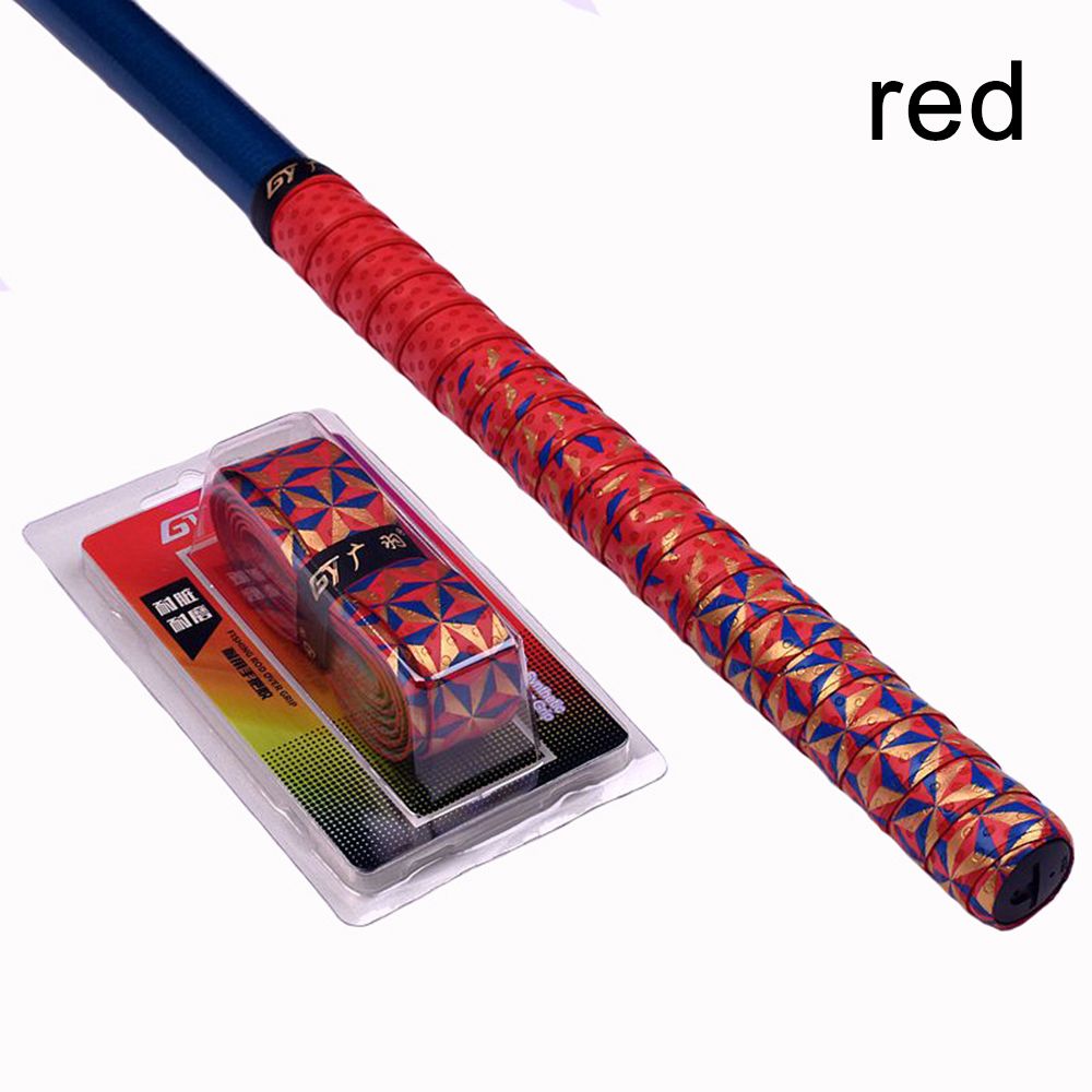1 pz antiscivolo assorbimento del sudore avvolge racchetta da Tennis asciutta impugnatura nastro manopole da Badminton canna da pesca fascia per il sudore Sport all'aria aperta avvolgere: red002