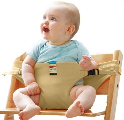 Baby matsal lunchstol / säkerhetsbälte / bärbar spädbarnsstol / matsal stolskydd / bebe seguridad: Kaki