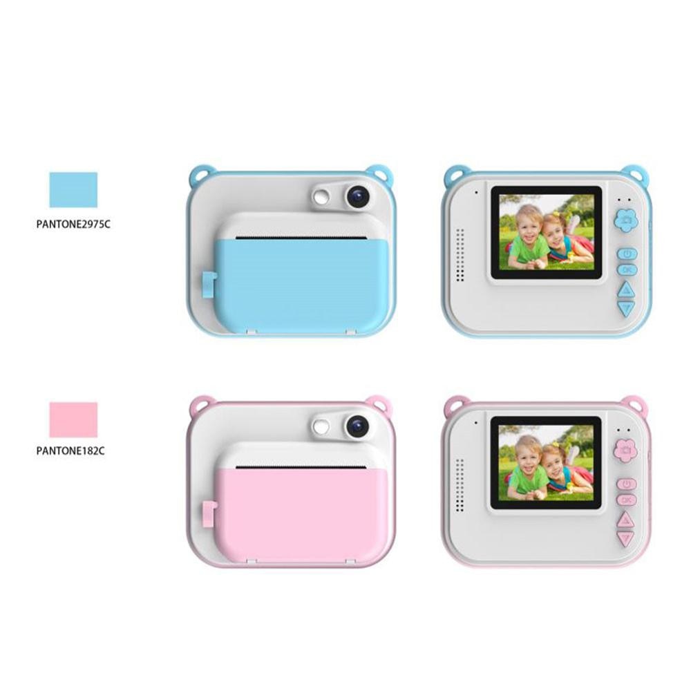 2'' Mini Children Camera Educational DIY Instant Thermal Print Digital Camera Automatically Print Photos Kids Chritmas Toys