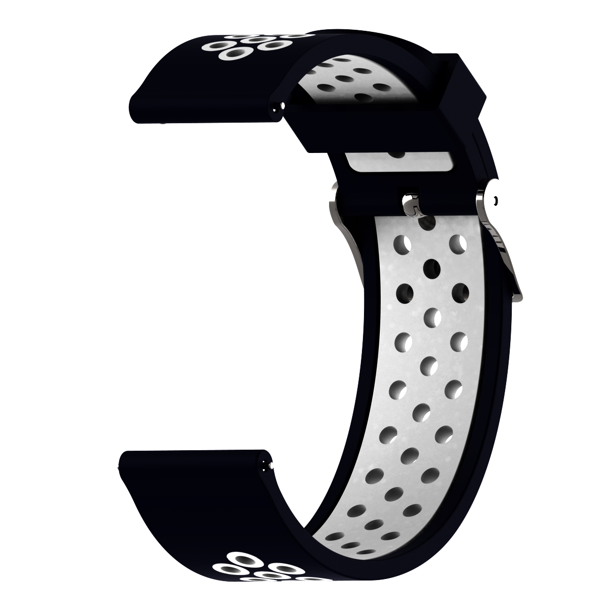 22mm Replacement Sport Silicone Watch Strap for Xiaomi Huami Amazfit Stratos 3 2/2s band bracelet wrist band watch accessories: Black white