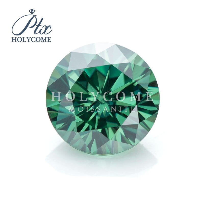 6.5Mm Groen Ronde Cut In Voorraad Moissanite Leverancier VVS1 Moisanite Ring Voor Sieraden Maken Carving