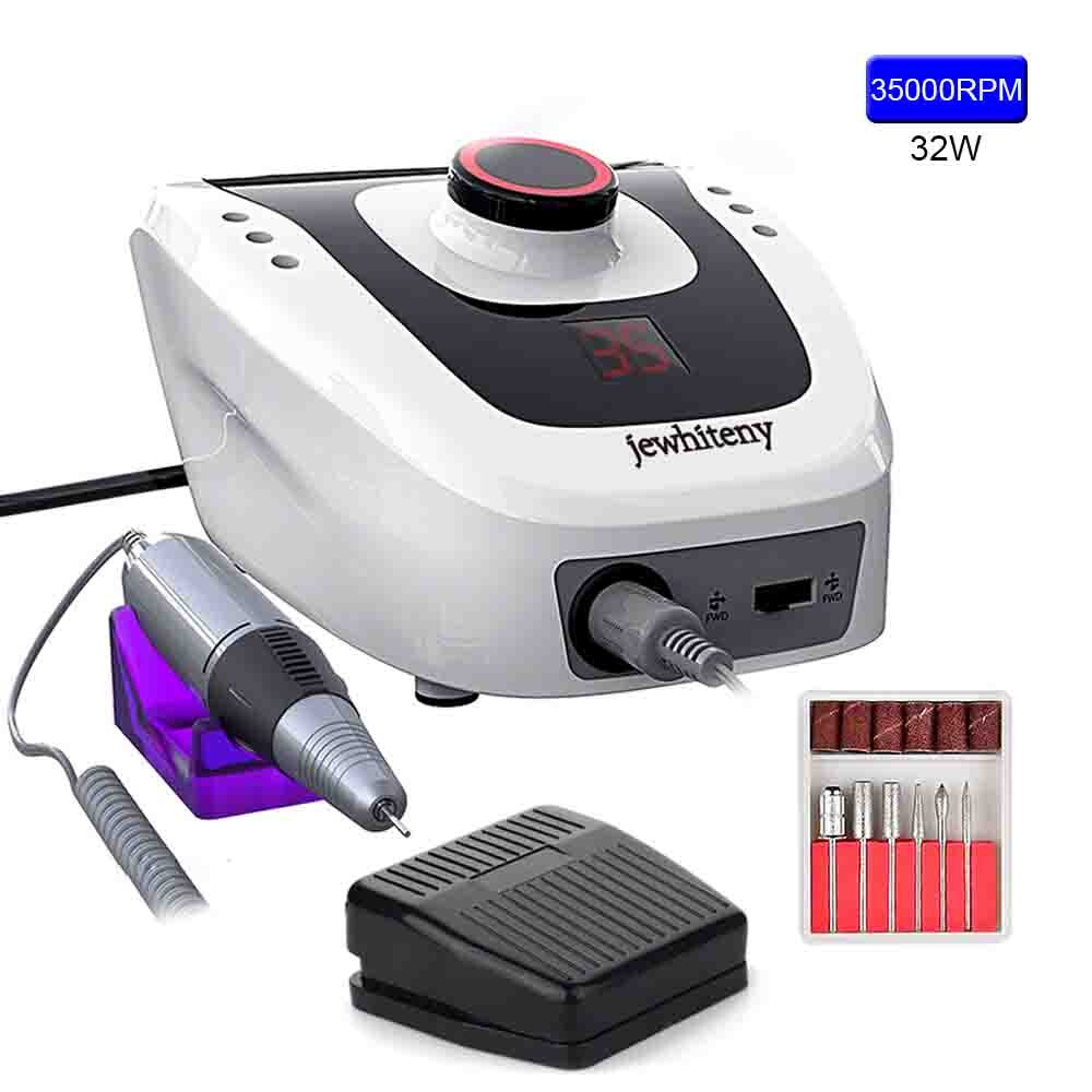 JD700 Pro-taladro eléctrico para uñas, 35W, 35000RPM, equipo de limas para manicura y pedicura, taladro de decoración de uñas, pluma, herramientas: 32W 508