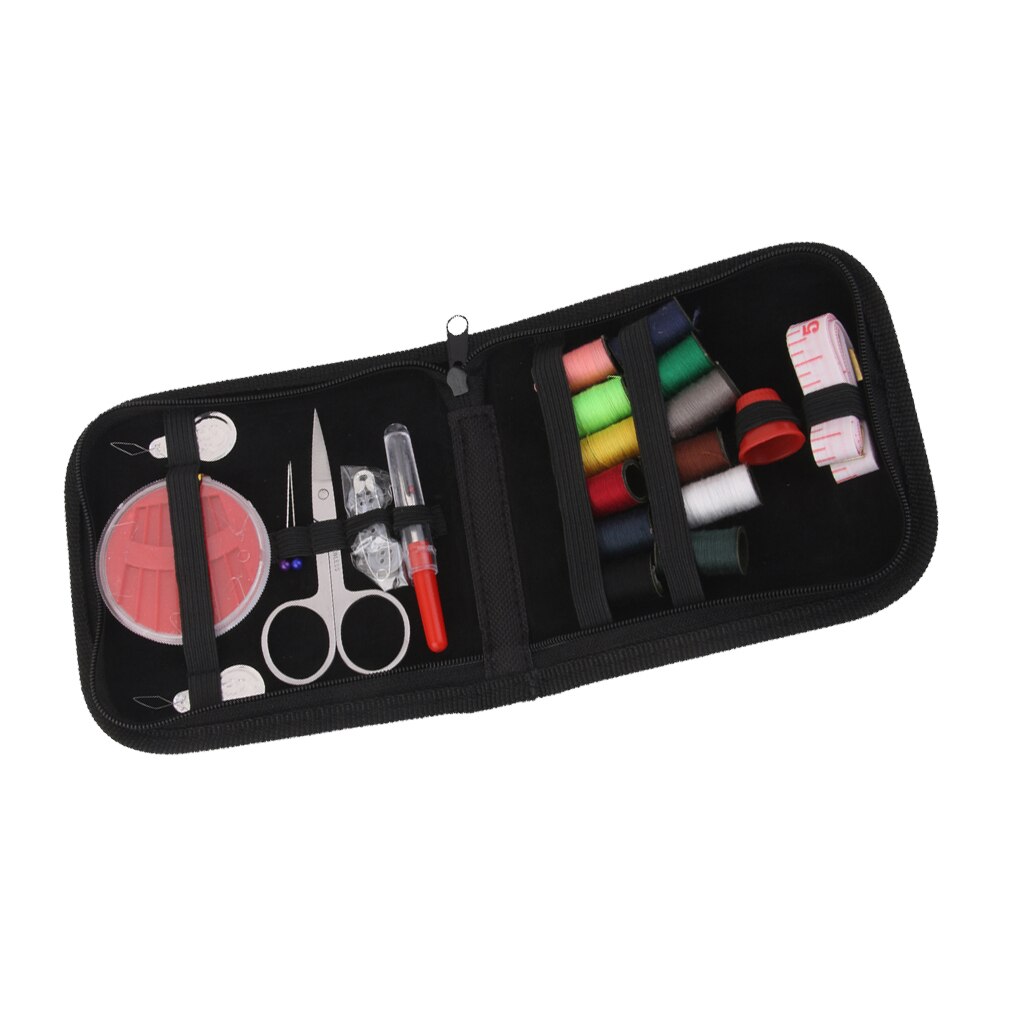 Kit de costura, 25 peças, ferramentas tesouras de proteção, armazenamento de fita métrica, para casa e viagem: Laranja