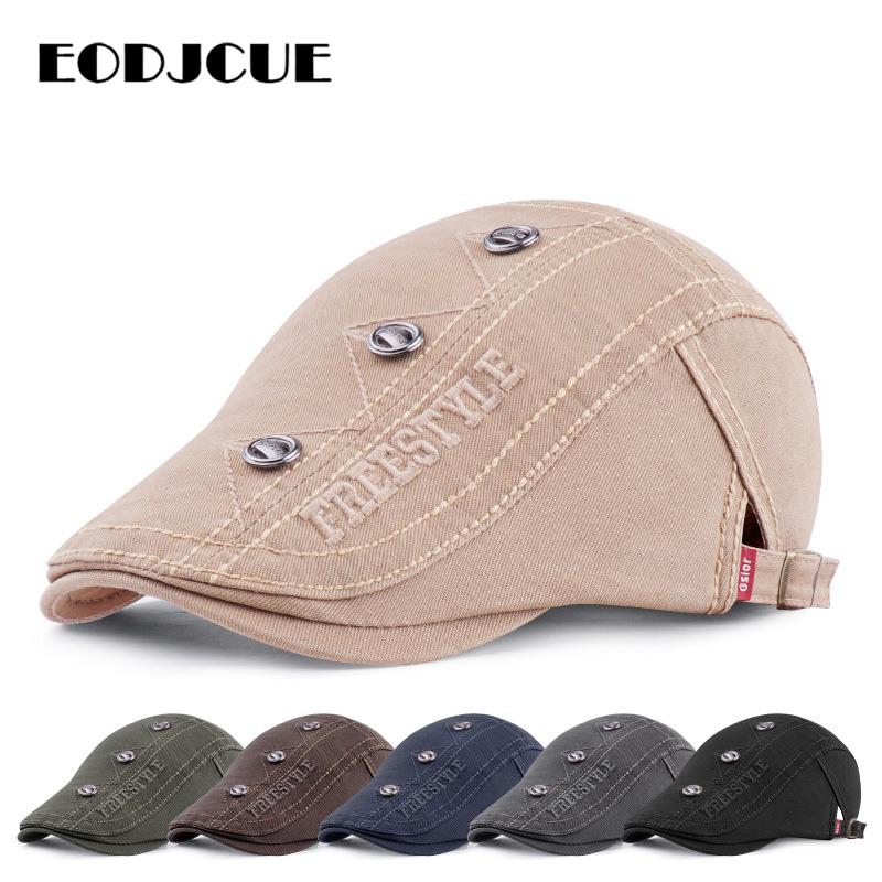 Nova moda verão bonés para homens e mulheres bonés casuais boina encerada carta bordado retrô chapéus de sol casquette gorros