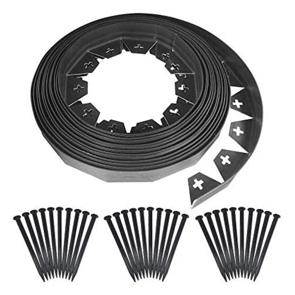 Landscape Edging No Dig Flexible Plastic Weather Resistant Garden Paths Border for Garden