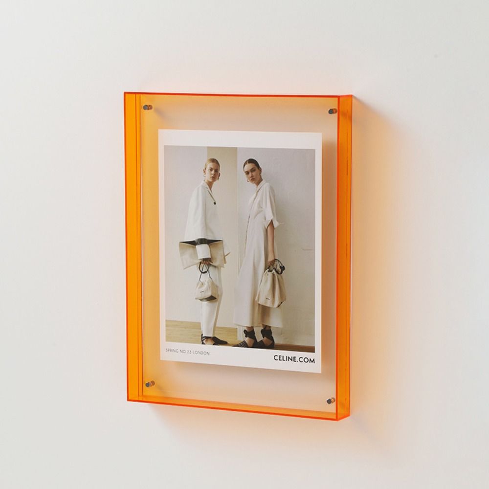 Acrylic Transparent Acrylic Photo Frame Thickened Transparent Colorful Square Photo Frame Wall Hanging Rectangle