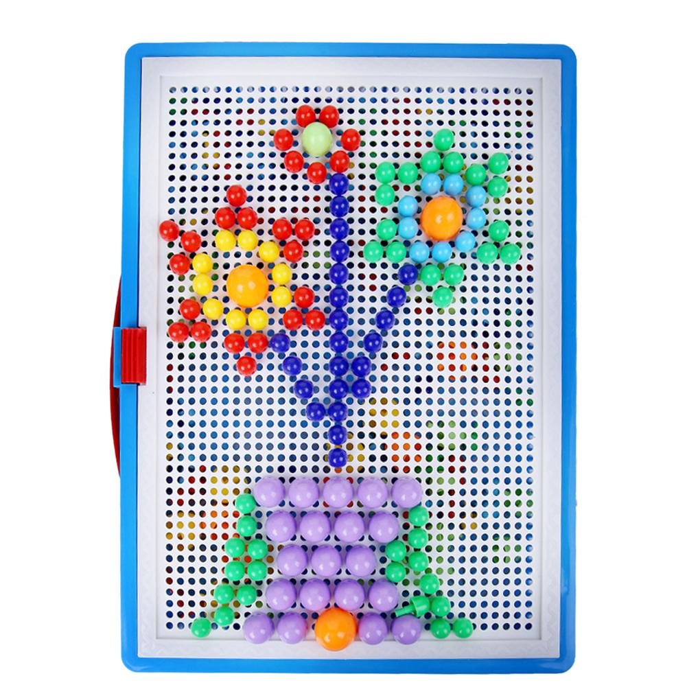 Puzzel Grappige Patronen Speelgoed Chilren Kids Creatief Speelgoed Vroeg Leren Educatief Mozaïek Pegboard Paddestoel Nagels Jigsaw Meisjes Speelgoed