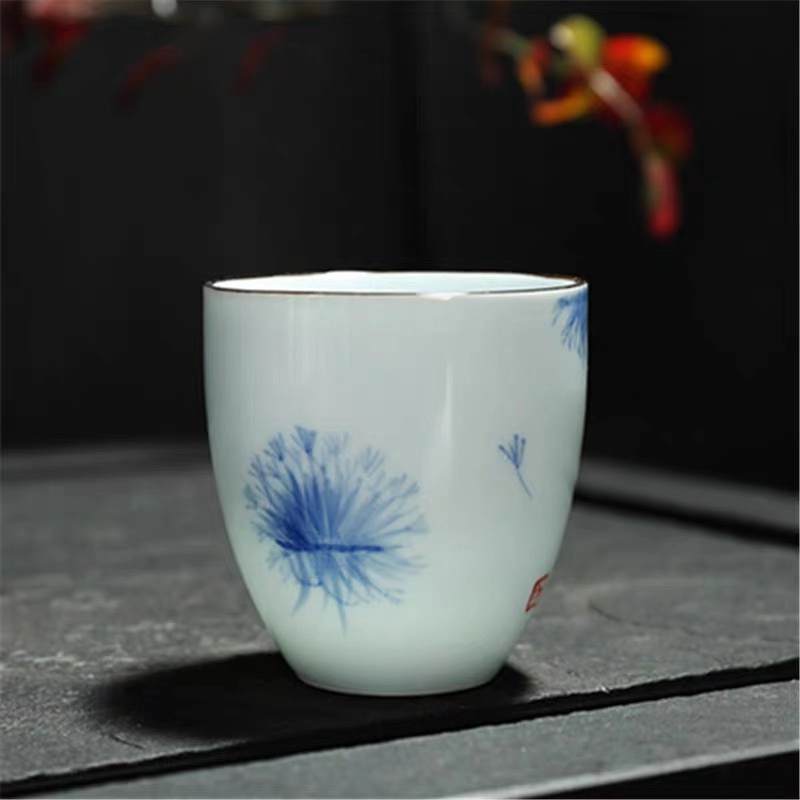 Keramische Traditionele Chinese Thee Kopjes Wit Porselein Thee Set Accessoires Kantoor Theekopjes Draagbare Retro Water Mok Drinkware: I
