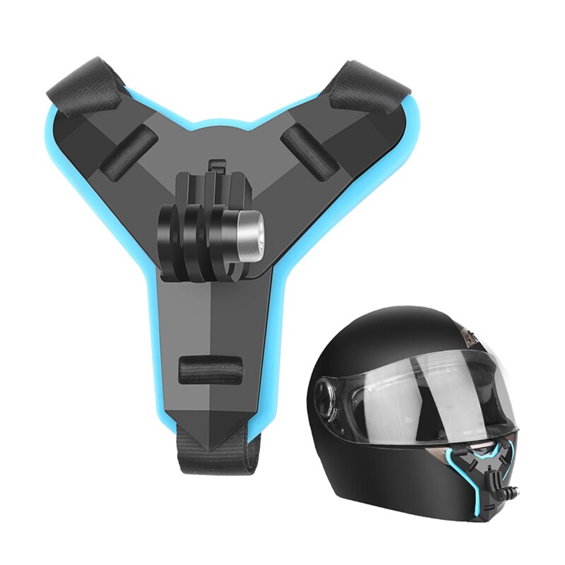 Motorcykel hjelm front hage beslag holder stativ mount til gopro hero 8 7 5 sort xiaomi go pro hero 7