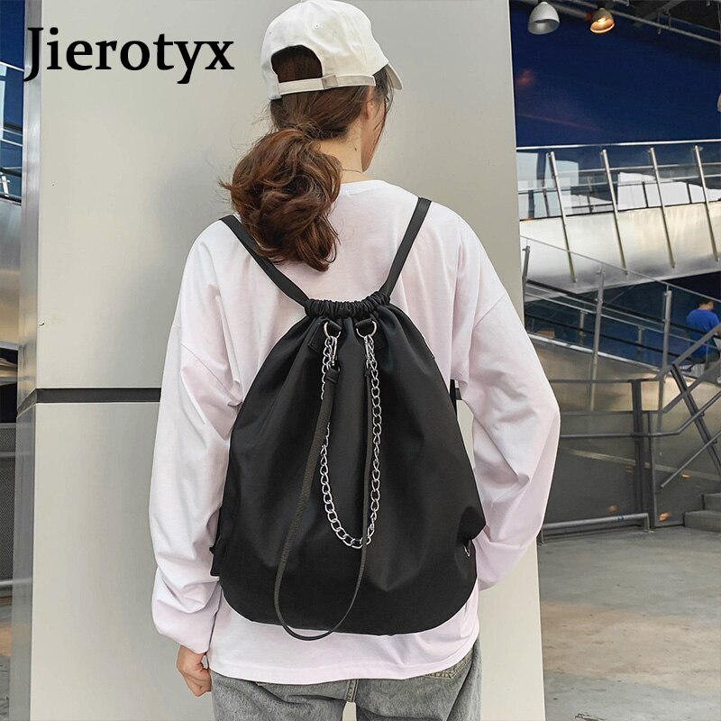 JIEROTYX Casual High Capacity Women's Shoulder Bag Double Shoulder Strap Teenagers Cool Crossbody Bags