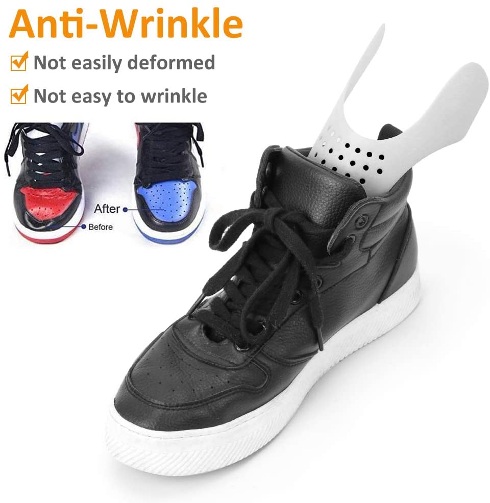 Protector antiarrugas lavable para zapatillas de deporte, Protector de flexión, soporte para la puntera, ensanchador de zapatos, 2 pares