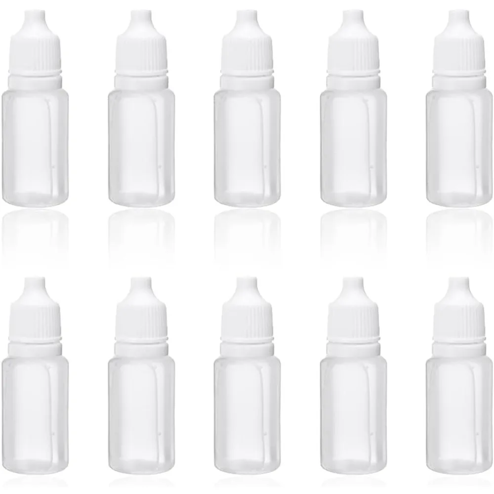 10 Uds. De botellas rellenables con cuentagotas de líquido para ojos de 3ML/5ML/10ML/15ML/20ML/30ML/50ML, contenedores de pintura exprimibles de plástico vacíos DIY: 30 ml