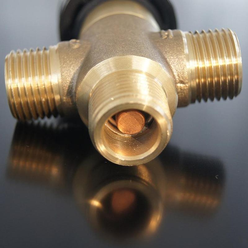 Brass G1/2 Male 3 Way Thermostatic Mixing Valve Temperature Shower Water Control
