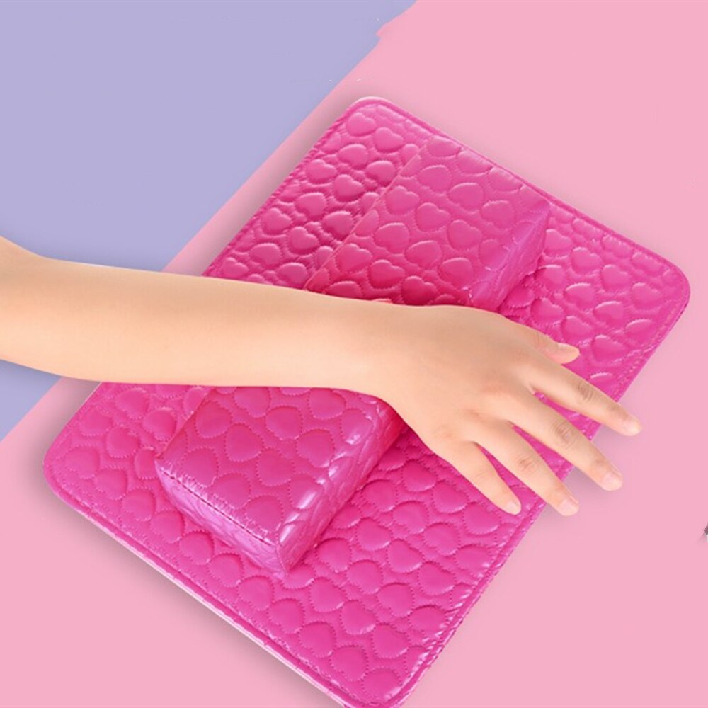 Almohadas de cuero para reposabrazos, soporte de cojín semicircular para manicura en salón de belleza, artístico