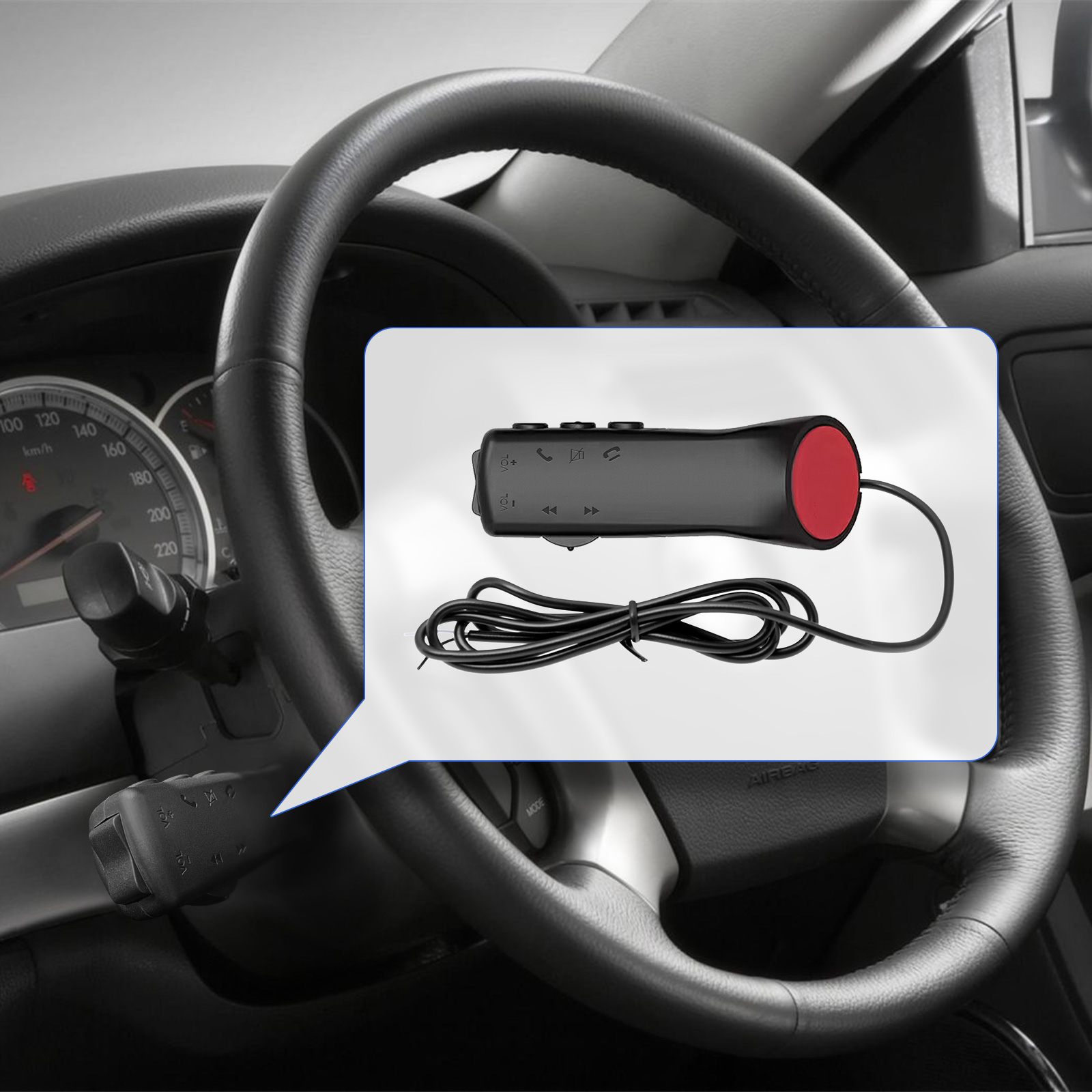 Auto Stuurwiel Afstandsbediening Draadloze 7 Sleutels Functie Voor Auto Radio Dvd Gps Multimedia Navigatie Head Unit Afstandsbediening