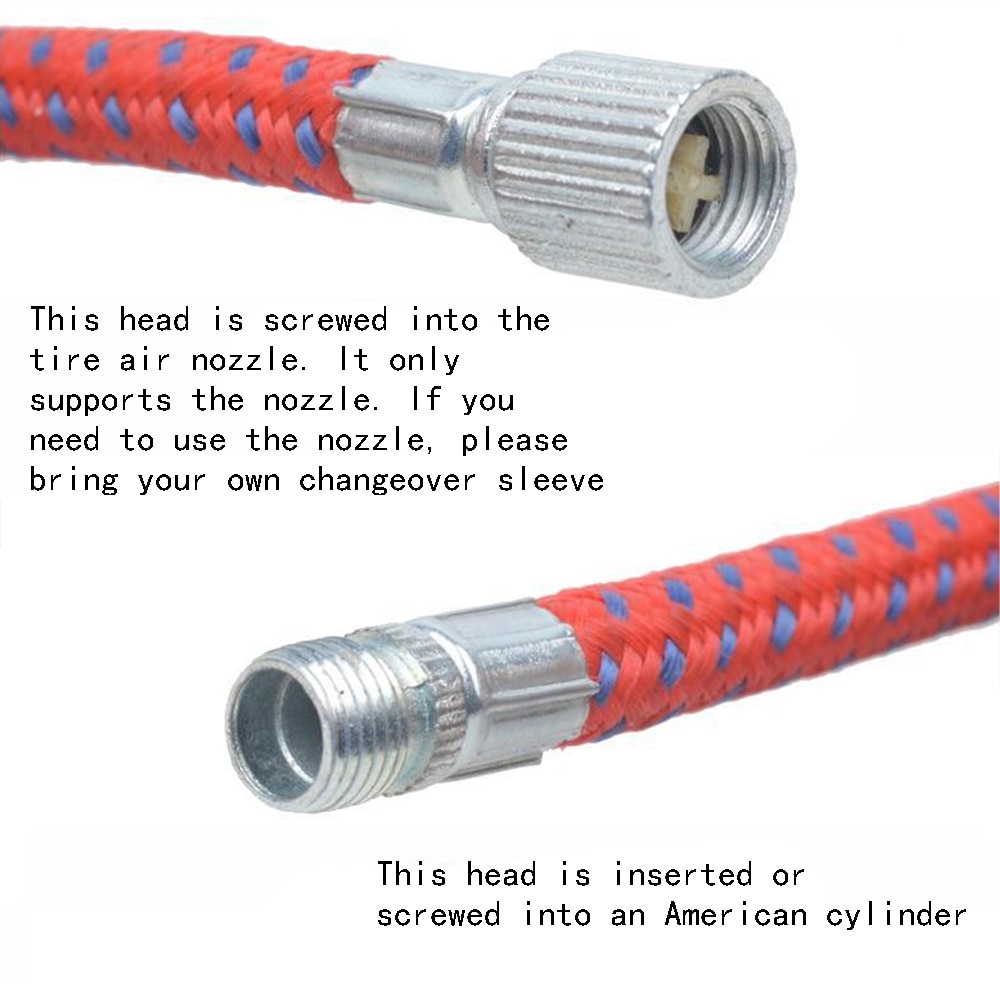 Easy Apply Connector Extension Adapter For Bicycle Pump Durable Air Hose High Pressure Rotating Practical Flexible Bike supplies