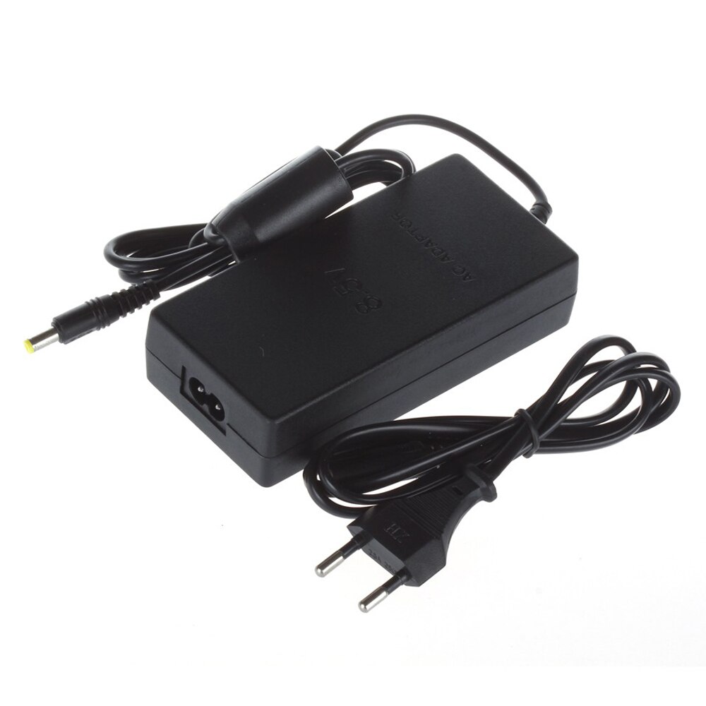 Us plug ac adapter laddare sladd kabel strömförsörjning för  ps2 konsoler slim svart
