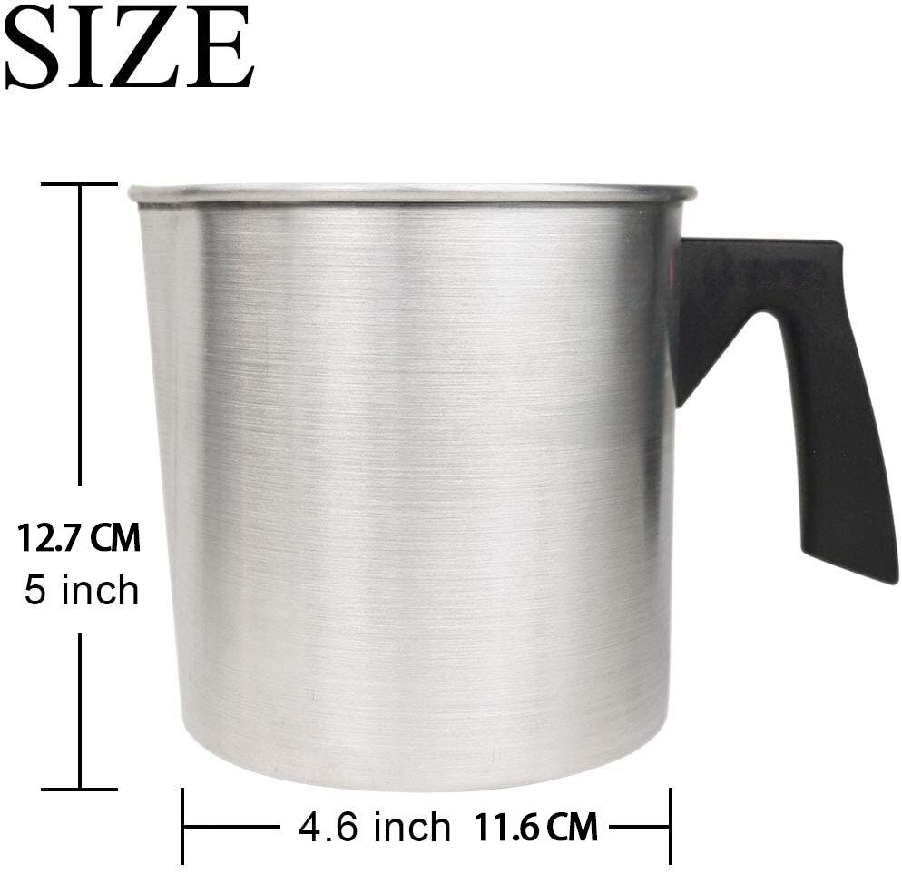1.2l ljustillverkning hällkopp hällpip värmebeständigt handtag vax smältdegel aluminiumtillverkning kanna vaxbägare