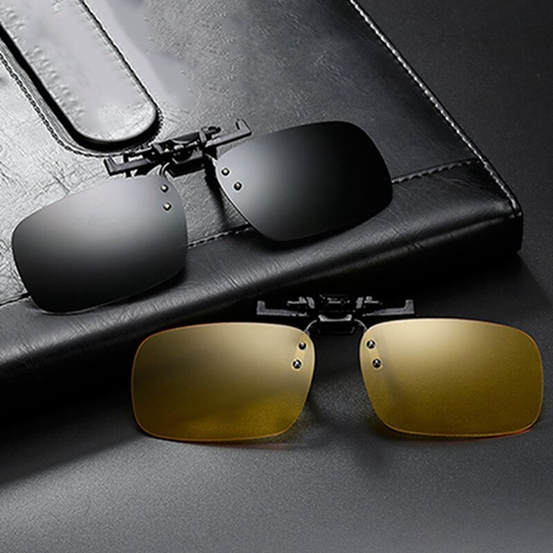 For Large Car Night Driving Glasses Polarized Clip On Sunglasses Night Vision Glasses Anti-glare UVA Driver Glasses Goggle