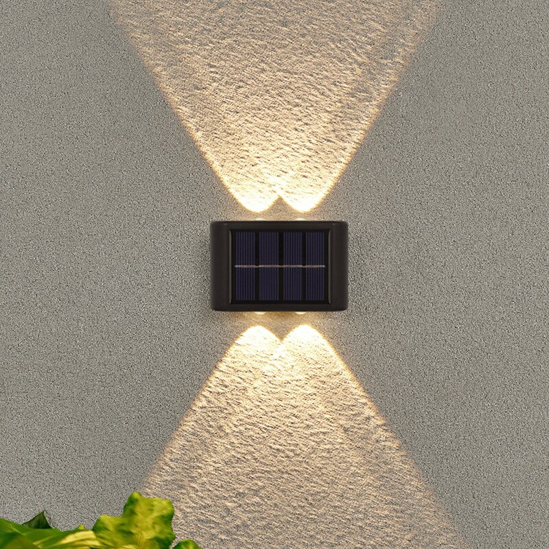 6 LED Solar Wall Light Outdoor Waterproof Balcony Wall Lights for Courtyard Street Landscape Garden Decor Lamp Solar Wall Lamp