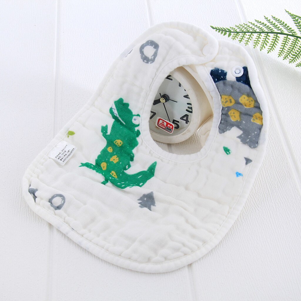 Algodão bandana babador babador bebê alimentação bata infantil arroto panos musselina saliva toalha bebê comer acessório macio material do bebê: Dinosaur