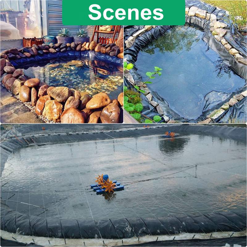 4.5X3m 0.2mm Top Fish Pond Liner Garden Pools Reinforced HDPE Heavy Duty Landscaping Pool Waterproof Liner
