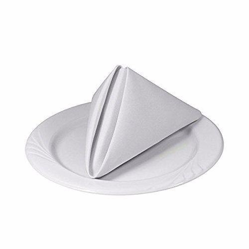12PC COTTON RESTAURANT DINNER CLOTH LINEN WHITE 50x50cm PREMIUM HOTEL NAPKINS