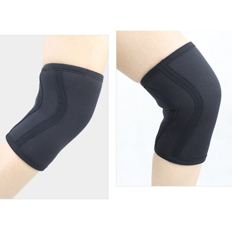 Rodilleras deportivas de entrenamiento de gimnasia, rodilleras deportivas de Seguridad, 1 pieza de compresión de 7mm, rodilleras de levantamiento de pesas de neopreno