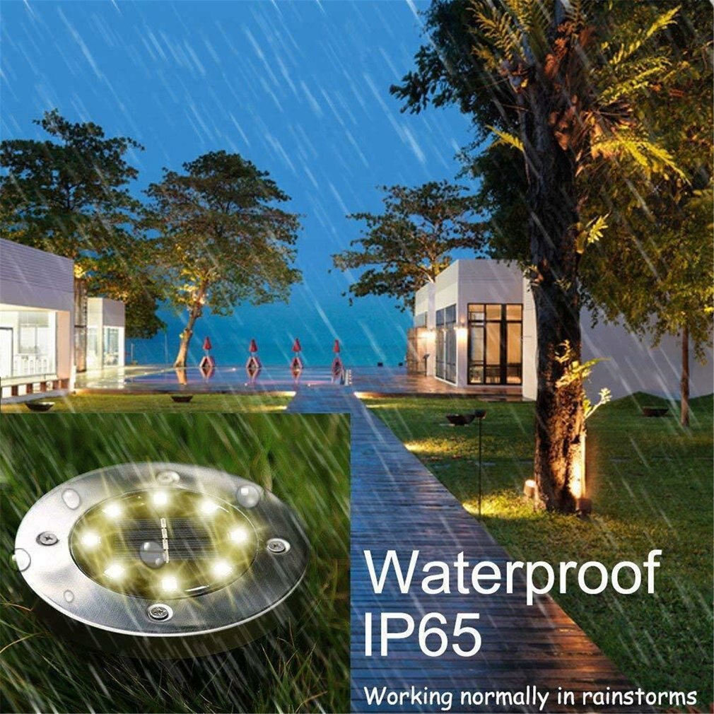 8 Led Zonneenergie Grond Verlichting Rvs Outdoor Grandado