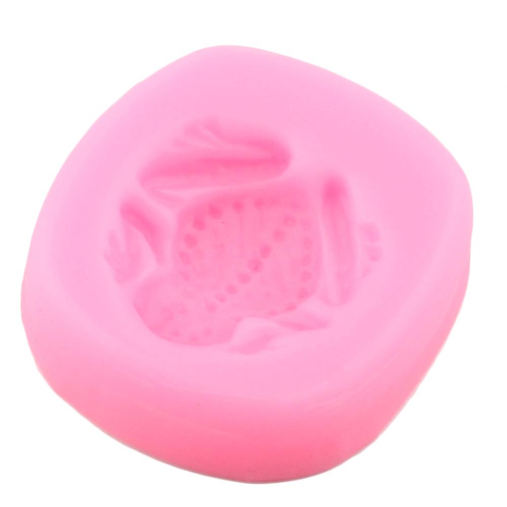 Liten groda padda silikonform cupcake topper choklad gumpaste form fondant tårta dekorationsverktyg godis lerformar